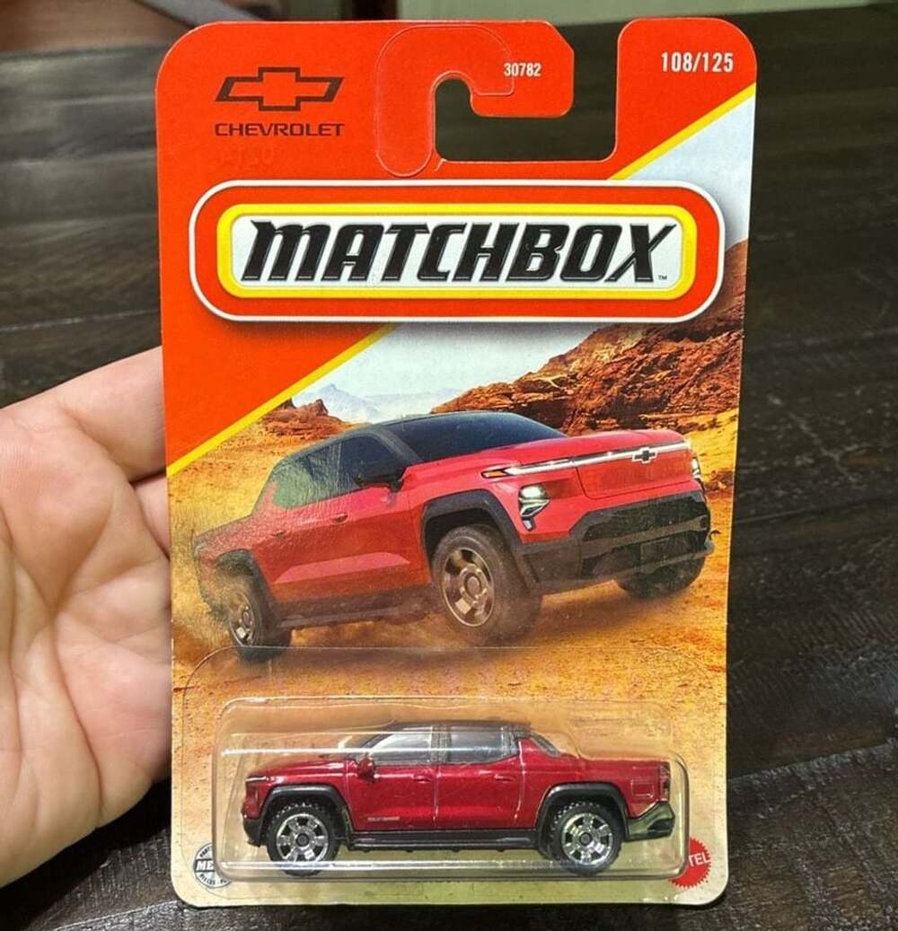 Matchbox 2024 Chevy Silverado EV Red Diecast Toy Truck 108/125